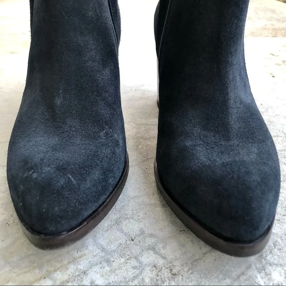 Alberto Fermani suede ankle boots booties blue gray 36
